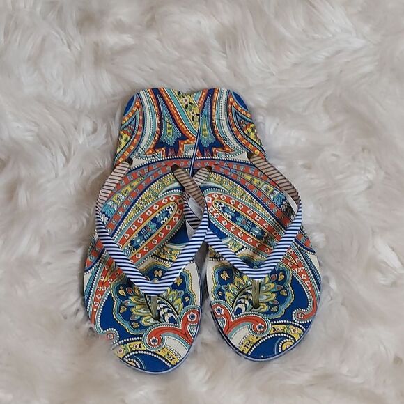 ‎Vera Bradley Blue multicolored floral Flip-flops - Picture 10 of 10